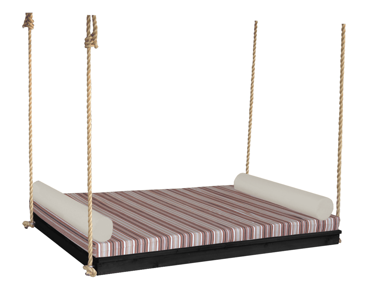 Twin Size Hanging Porch Swing Bed with rope - Cedar wood - Fully assembled