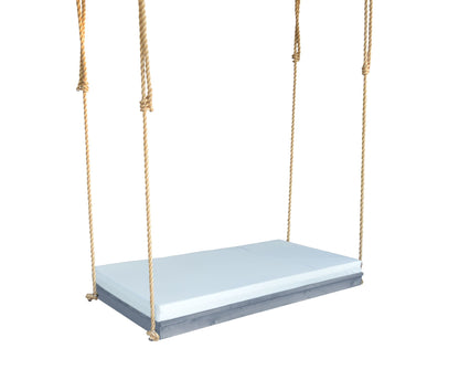 Twin Size Hanging Porch Swing Bed with rope - Cedar wood - Fully assembled