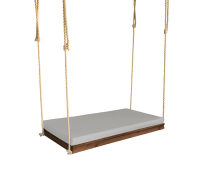 Twin Size Hanging Porch Swing Bed with rope - Cedar wood - Fully assembled