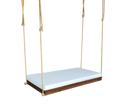 Twin Size Hanging Porch Swing Bed with rope - Cedar wood - Fully assembled