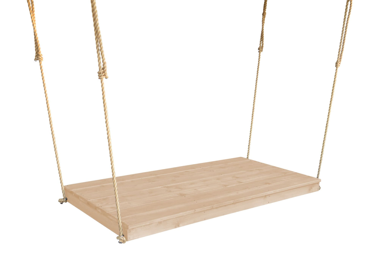Twin Size Hanging Porch Swing Bed with rope - Cedar wood - Fully assembled