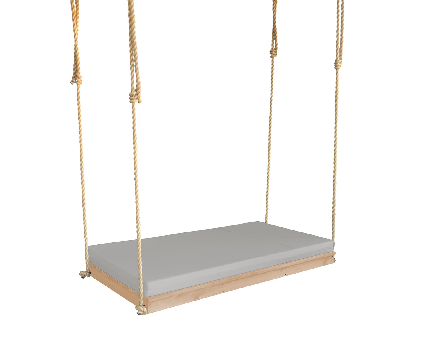 Twin Size Hanging Porch Swing Bed with rope - Cedar wood - Fully assembled