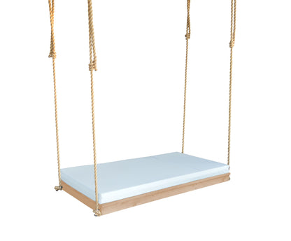 Twin Size Hanging Porch Swing Bed with rope - Cedar wood - Fully assembled