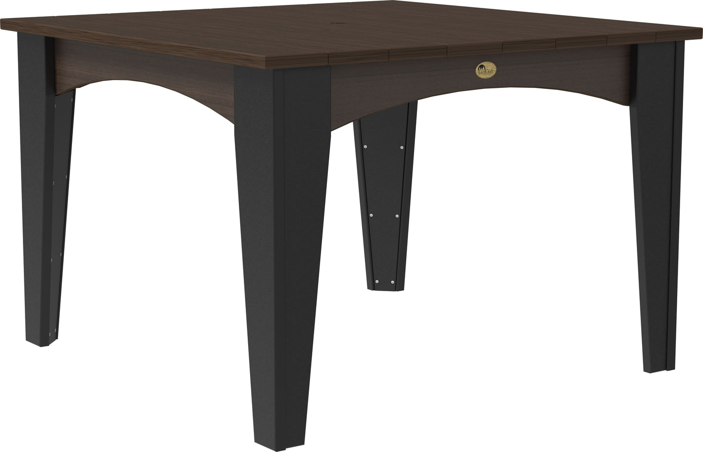 LuxCraft 44" Poly Island Square Dining Table (with umbrella hole)