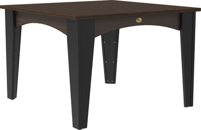 LuxCraft 44" Poly Island Square Dining Table (with umbrella hole)
