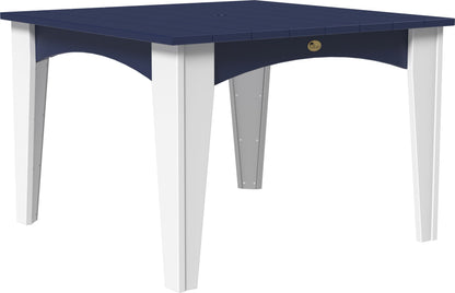 LuxCraft 44" Poly Island Square Dining Table (with umbrella hole)