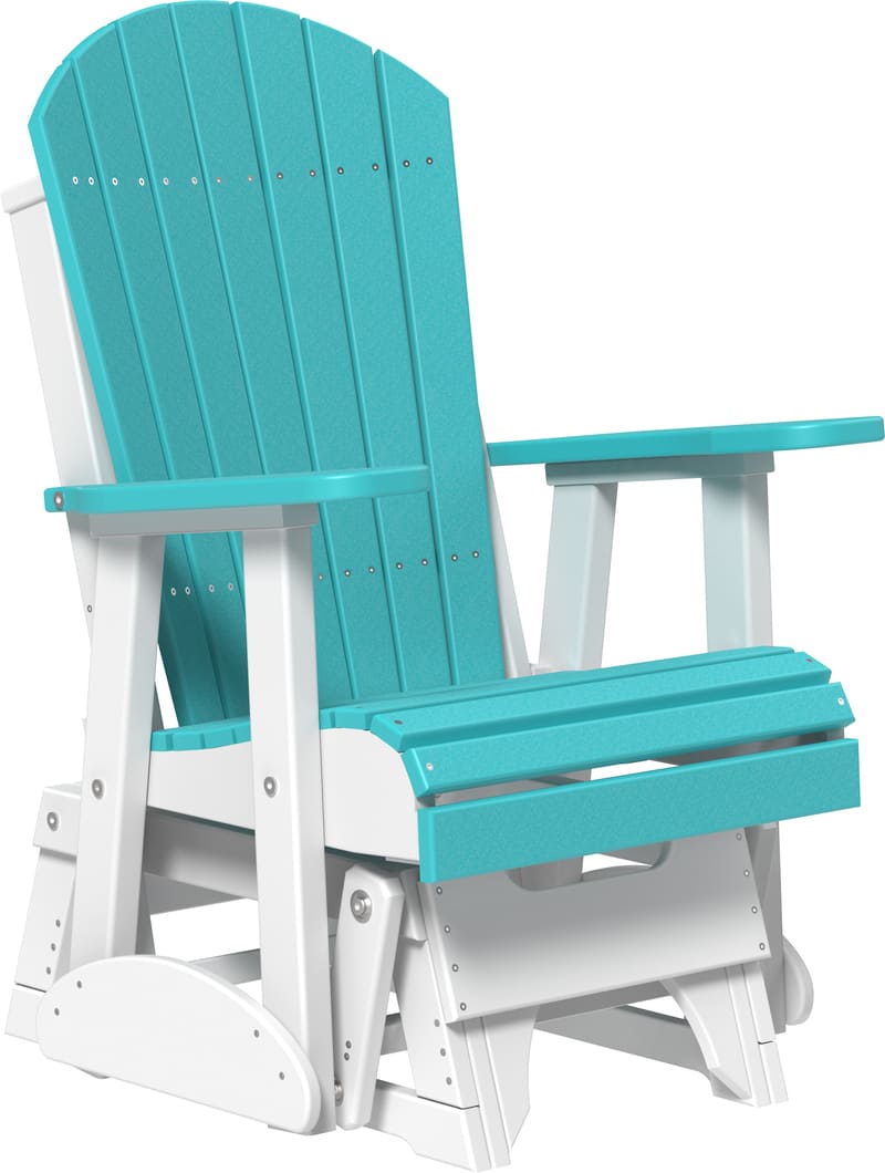 Amish Luxcraft Poly Adirondack Glider Chair (Recycled Plastic)