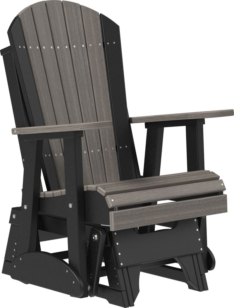 Amish Luxcraft Poly Adirondack Glider Chair (Recycled Plastic)