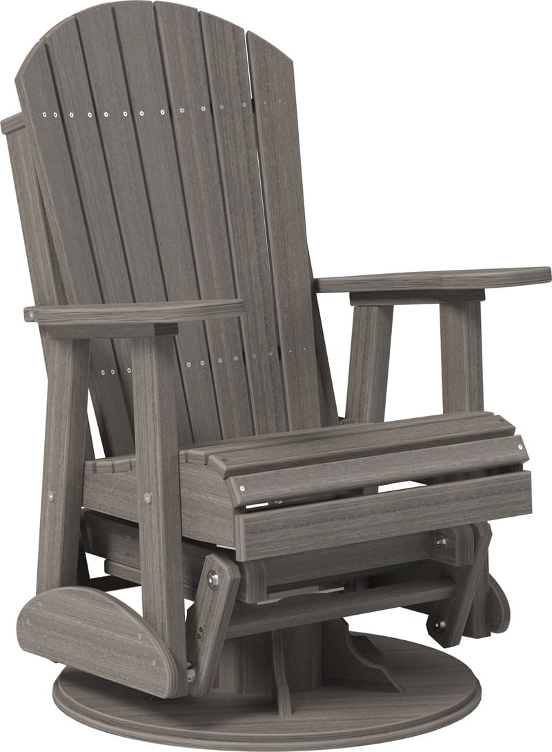 Amish Luxcraft 2' Poly Swivel Adirondack Glider Chair (Recycled plastic)