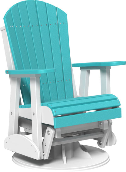 Amish Luxcraft 2' Poly Swivel Adirondack Glider Chair (Recycled plastic)