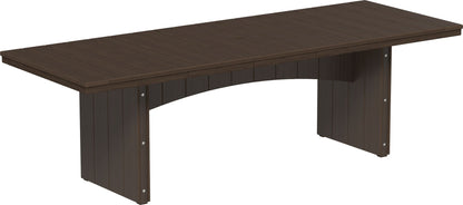 LuxCraft Urban Dining Table Poly Rectangular 3' x 8' with umbrella hole