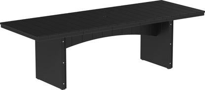 LuxCraft Urban Dining Table Poly Rectangular 3' x 8' with umbrella hole