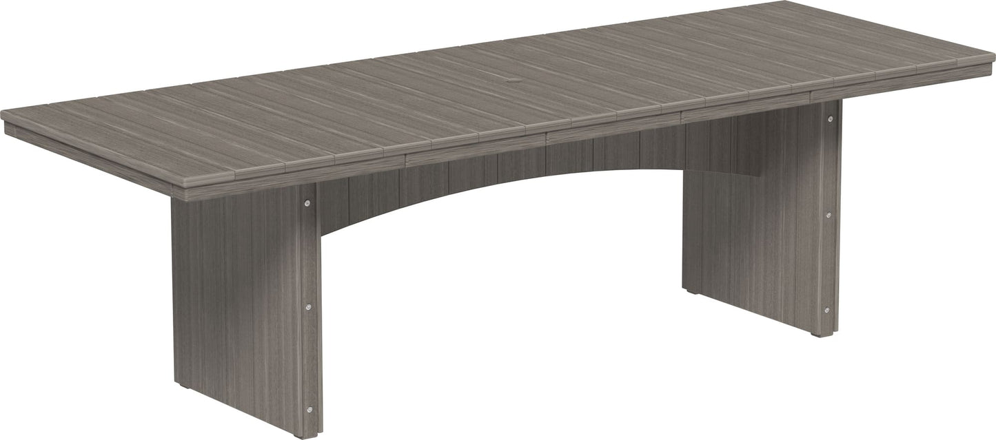 LuxCraft Urban Dining Table Poly Rectangular 3' x 8' with umbrella hole