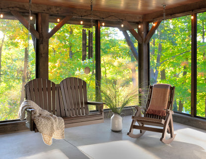 4ft Luxcraft Amish Adirondack Poly Porch Swing (Recycled Plastic)