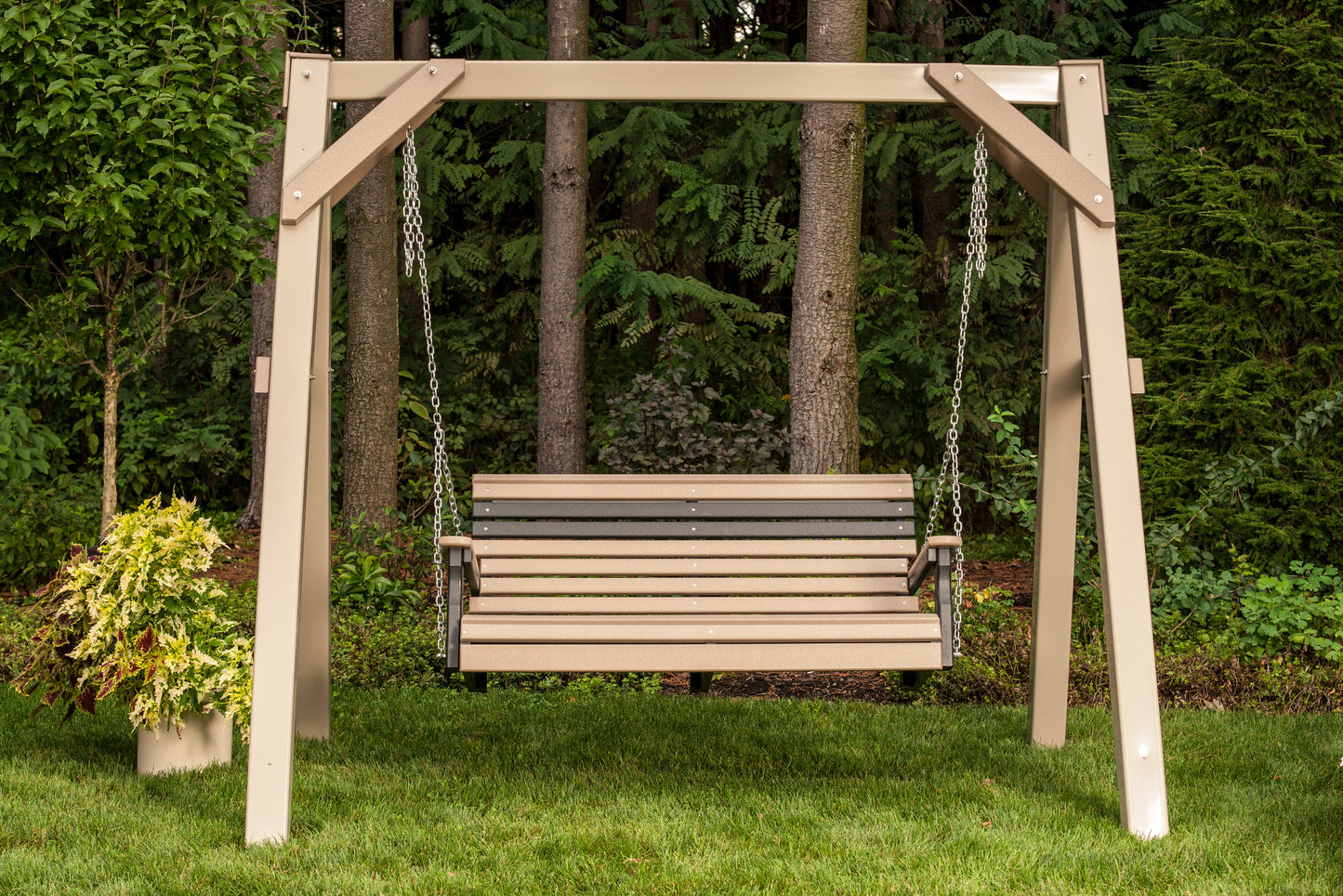 Luxcraft 4ft Recycled Plastic Rollback Poly Porch Swing - Amish made