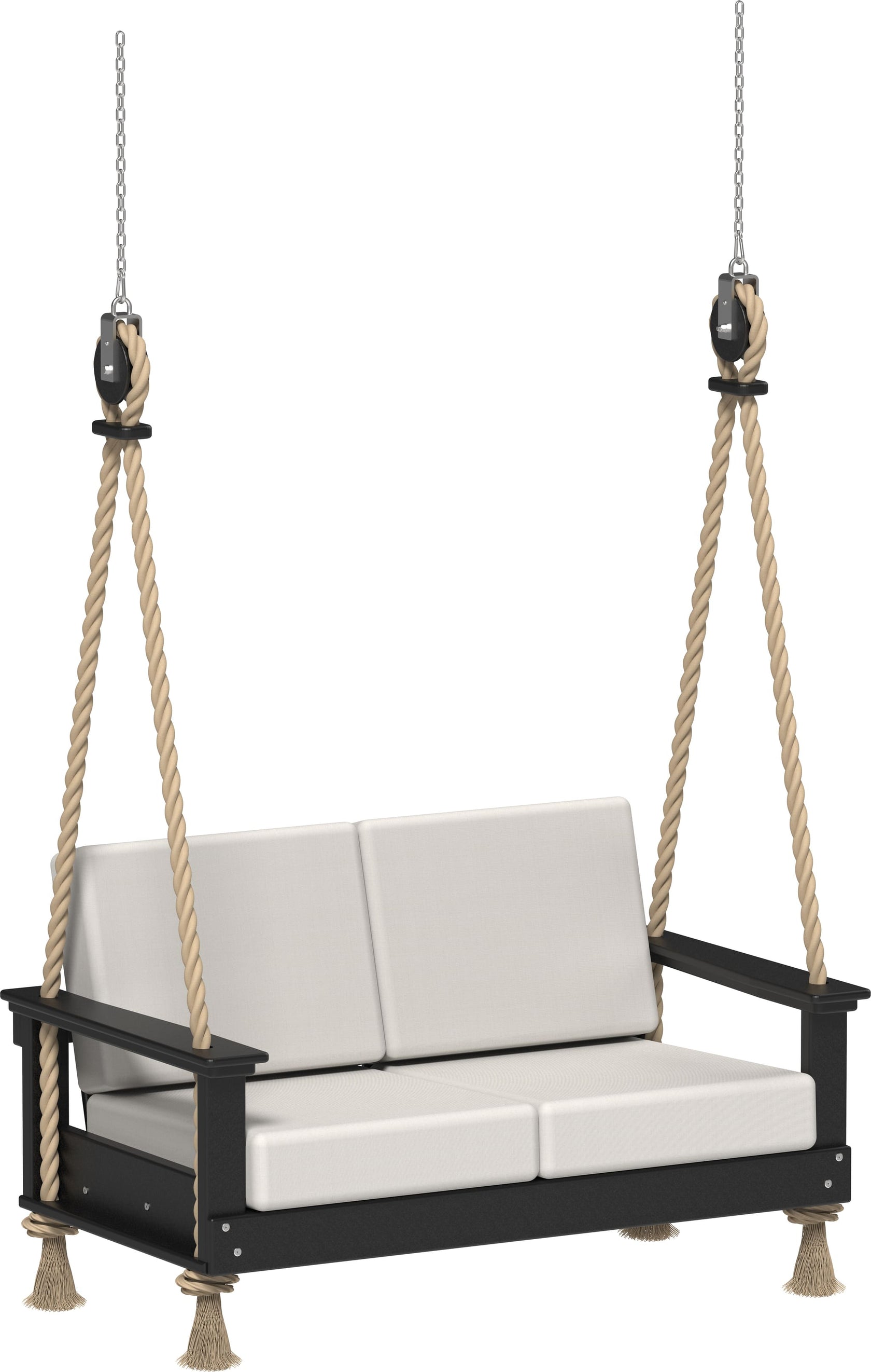 Luxcraft Lanai Deep Seating Porch Swing with Rope – www.MyPorchSwings.com