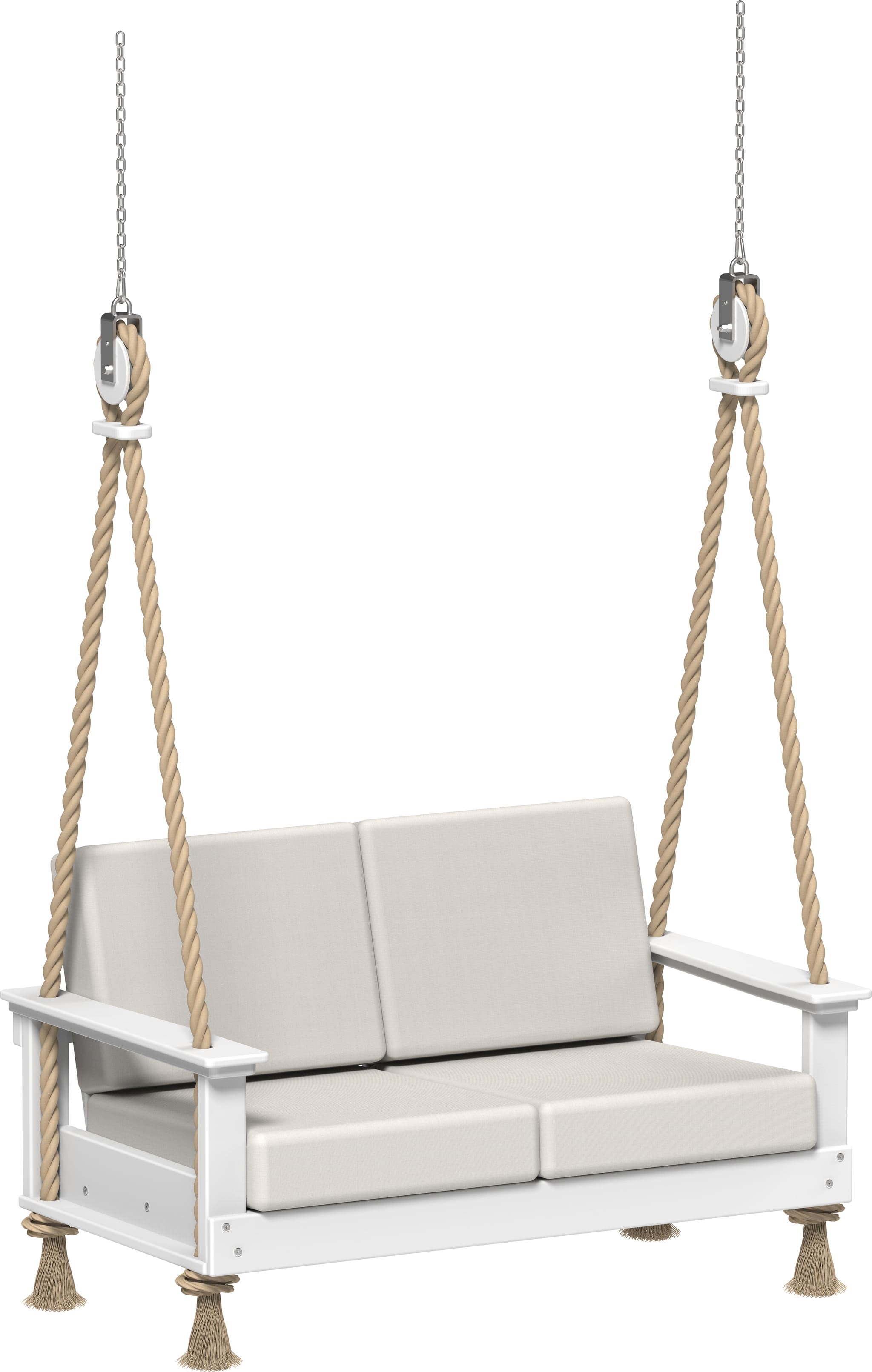 Luxcraft Lanai Deep Seating Porch Swing with Rope – www.MyPorchSwings.com