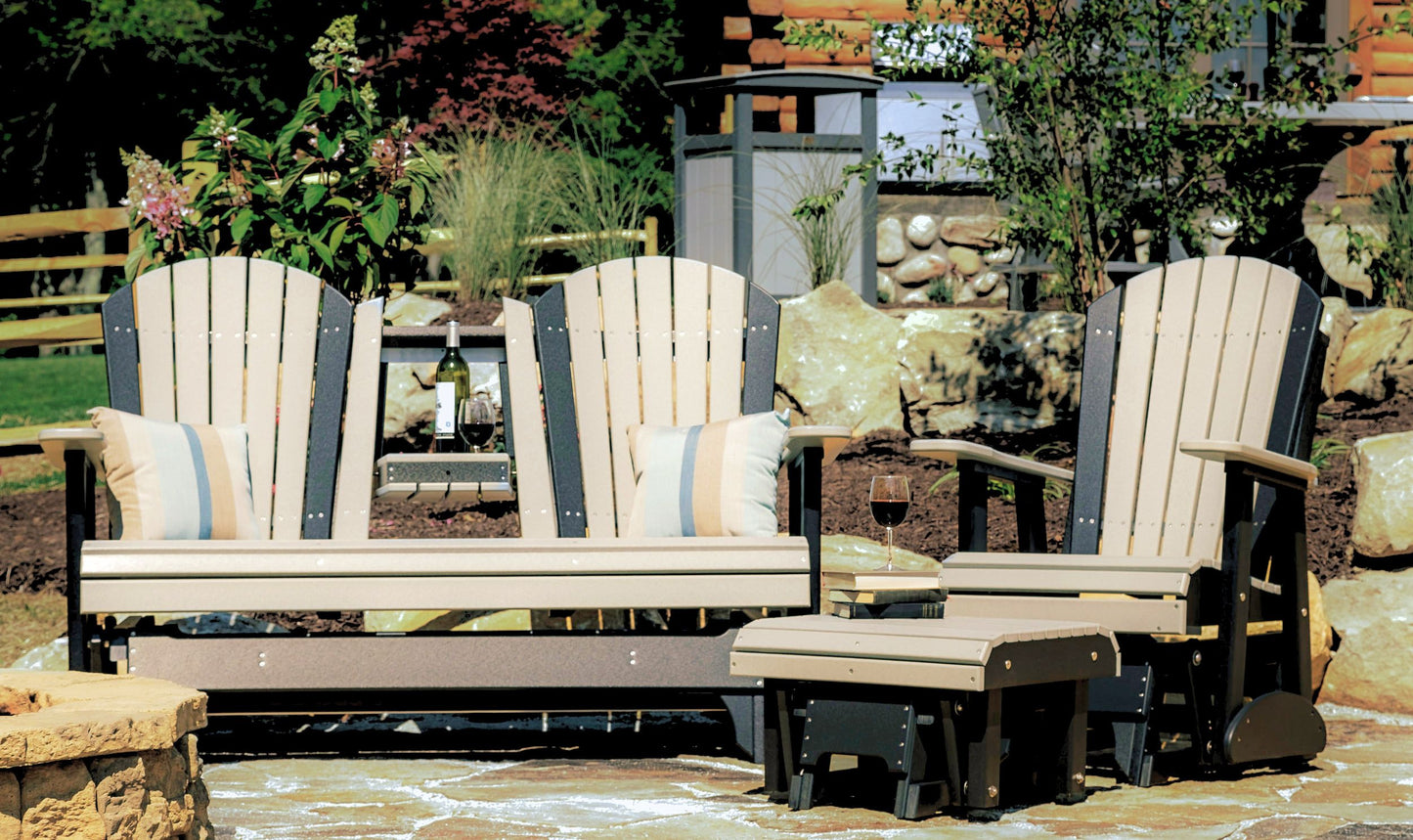 Amish Luxcraft Poly Adirondack Glider Chair (Recycled Plastic)