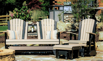 Amish Luxcraft Poly Adirondack Glider Chair (Recycled Plastic)