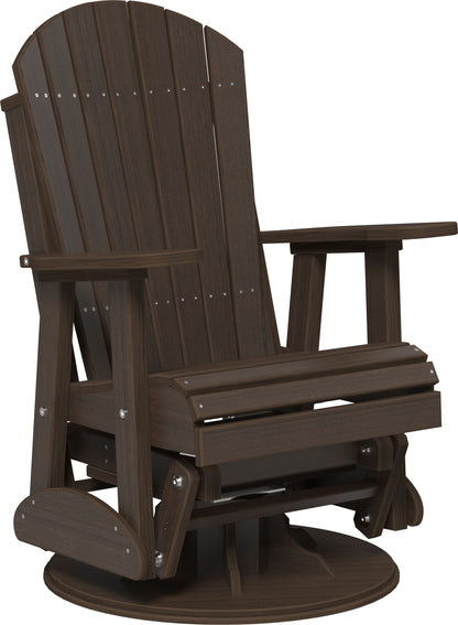 Amish Luxcraft 2' Poly Swivel Adirondack Glider Chair (Recycled plastic)