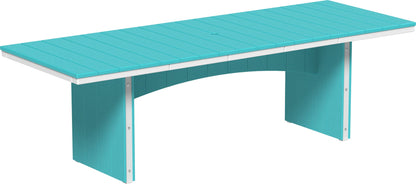 LuxCraft Urban Dining Table Poly Rectangular 3' x 8' with umbrella hole