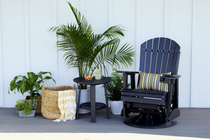 Amish Luxcraft 2' Poly Swivel Adirondack Glider Chair (Recycled plastic)