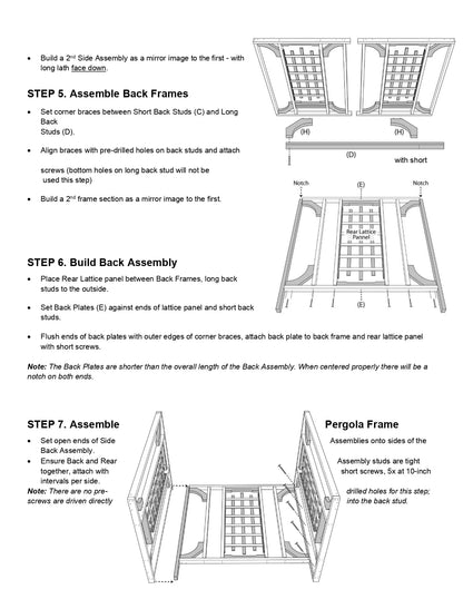 Wooden Garden Pergola Arbor Kit - All Things Cedar