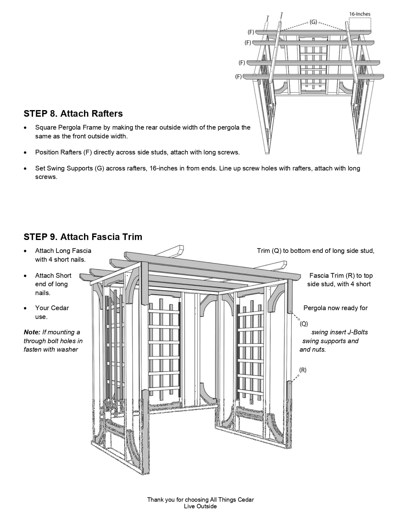 Wooden Garden Pergola Arbor Kit - All Things Cedar