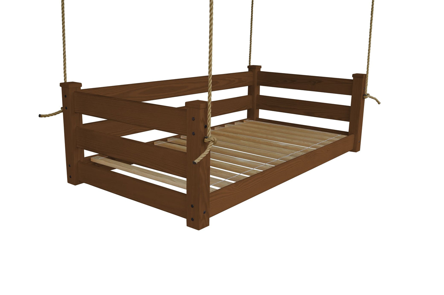 Amish Hanging Porch Swing Bed Twin & Full Size with Ropes