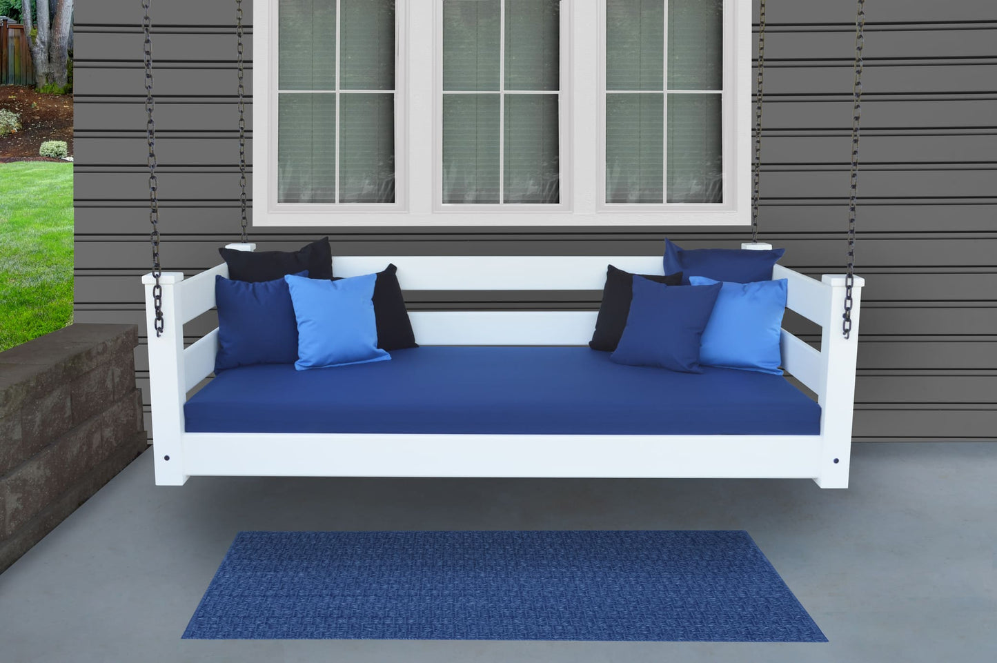 Amish Hanging Porch Swing Bed Twin & Full Size with Ropes