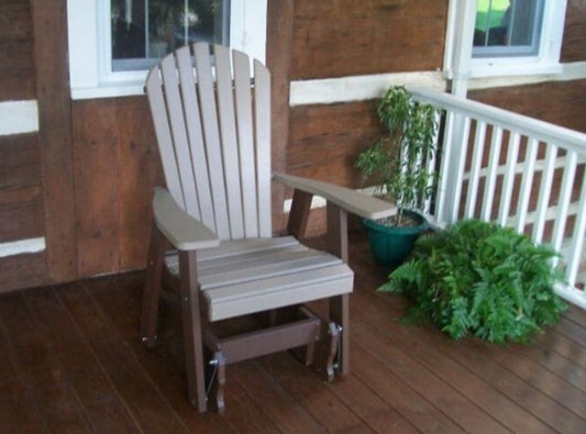 A&L Furniture Poly Adirondack Glider Chair - Recycled Plastic