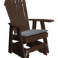 A&L Furniture Recycled Plastic Poly Adirondack Glider Chair (923) - Tudor Brown