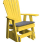 A&L Furniture Recycled Plastic Poly Adirondack Glider Chair (923) - Lemon Yellow