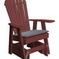 A&L Furniture Recycled Plastic Poly Adirondack Glider Chair (923) - Cherrywood