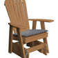 A&L Furniture Recycled Plastic Poly Adirondack Glider Chair (923) - Cedar