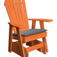 A&L Furniture Recycled Plastic Poly Adirondack Glider Chair (923) - Orange