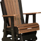 Luxcraft Adirondack  Glider Chair - Antique Mahogany on Black