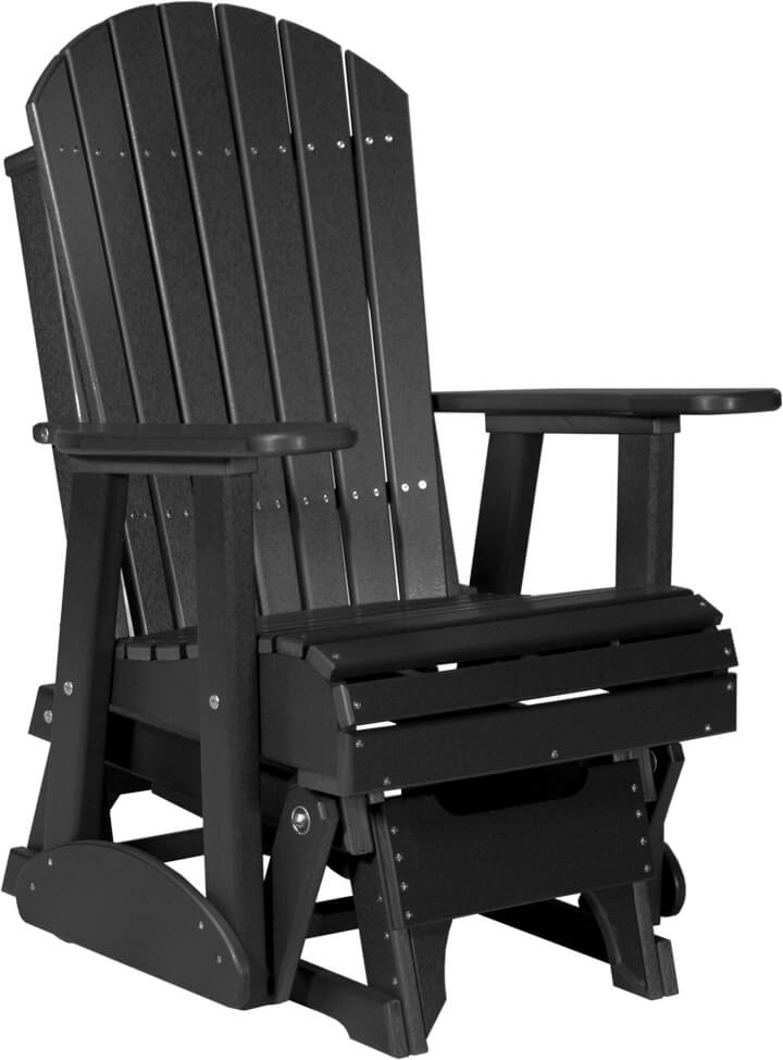Luxcraft Adirondack  Glider Chair - Black