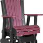 Luxcraft Adirondack  Glider Chair - Cherrywood on Black