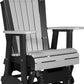 Luxcraft Adirondack  Glider Chair - Dove Gray on Black