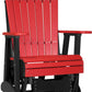 Luxcraft Adirondack  Glider Chair - Red on Black