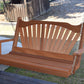 A&L Furniture - Fanback Wooden Porch Swing - Red Cedar - 4ft, 5ft, 6ft