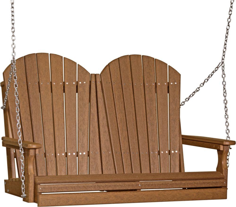 4ft Luxcraft Amish Adirondack Poly Porch Swing (Recycled Plastic)