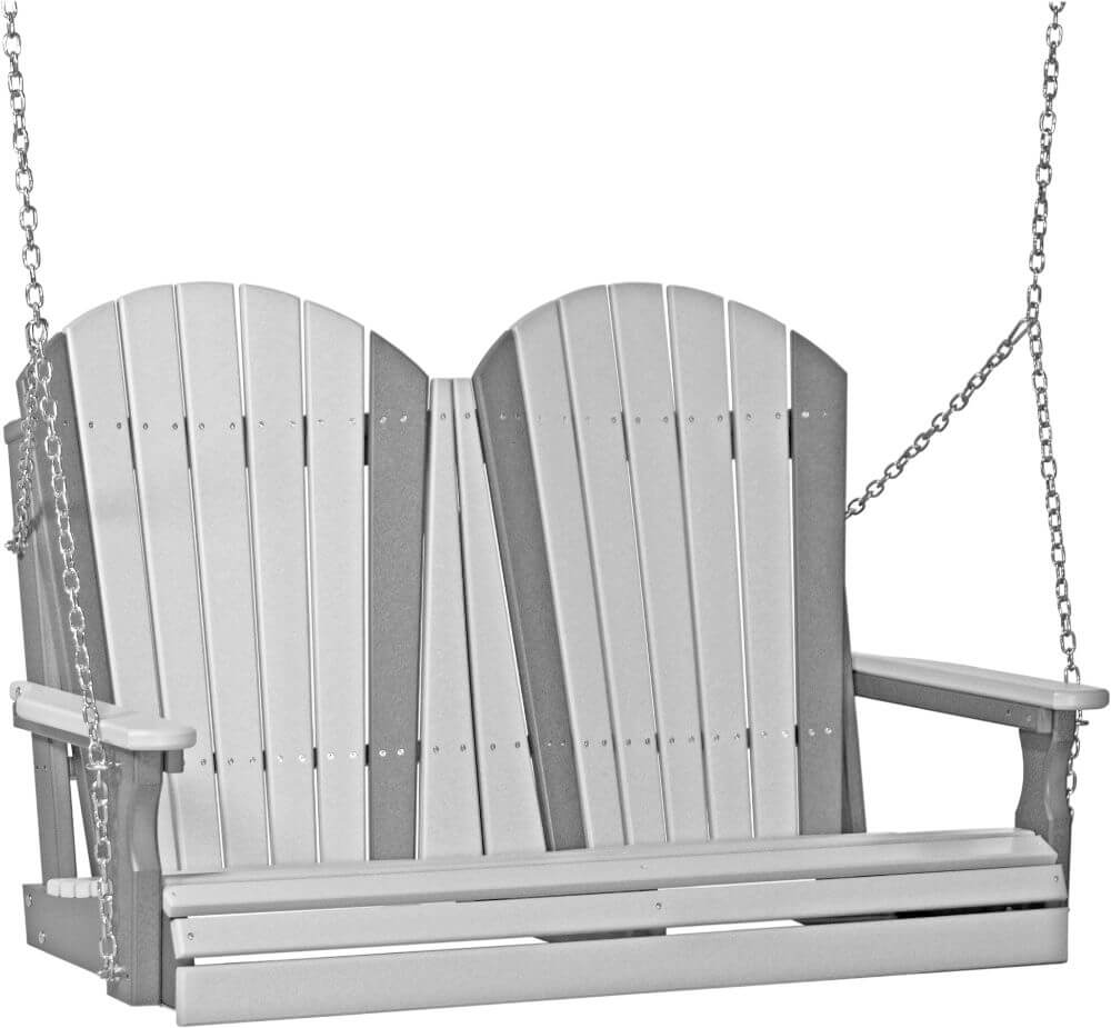 4ft Luxcraft Amish Adirondack Poly Porch Swing (Recycled Plastic)