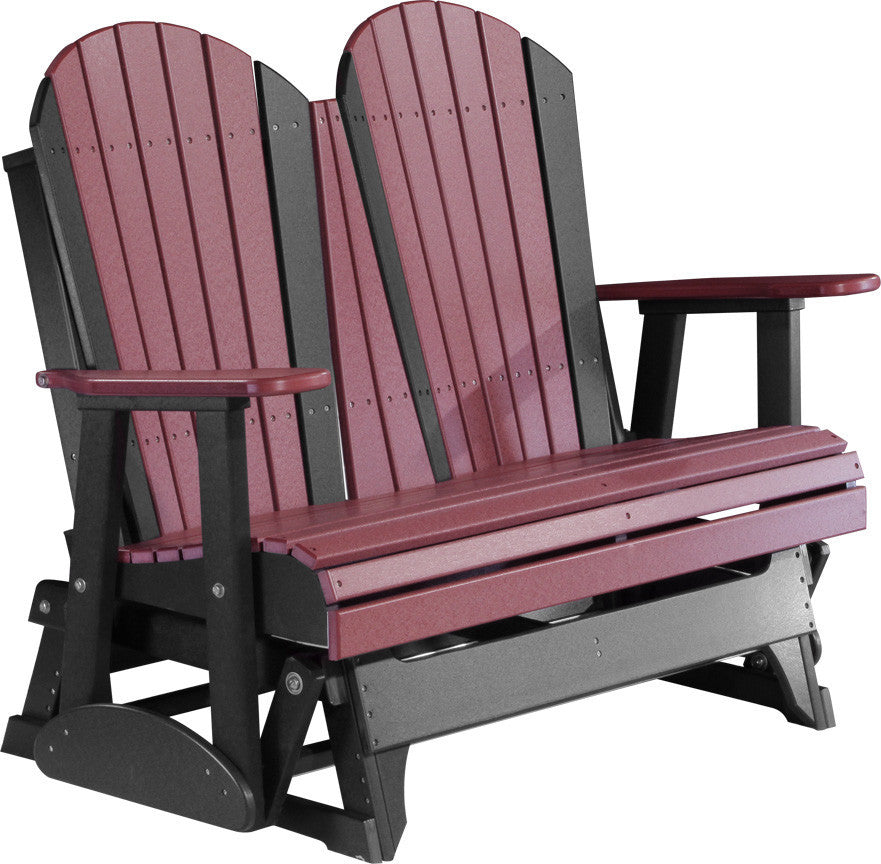 Luxcraft 4ft Poly Adirondack Loveseat Glider