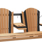 5ft Amish Luxcraft Adirondack Poly Porch Swing (Recycled Plastic) - with flipdown Cup Holders