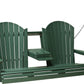 5ft Amish Luxcraft Adirondack Poly Porch Swing (Recycled Plastic) - with flipdown Cup Holders