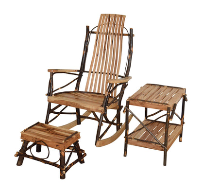 A&L FURNITURE AMISH BENTWOOD HICKORY ROCKING CHAIR 9-SLAT