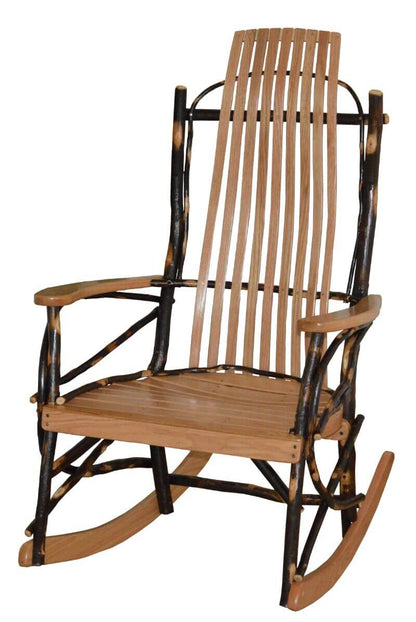 A&L FURNITURE AMISH BENTWOOD HICKORY ROCKING CHAIR 9-SLAT