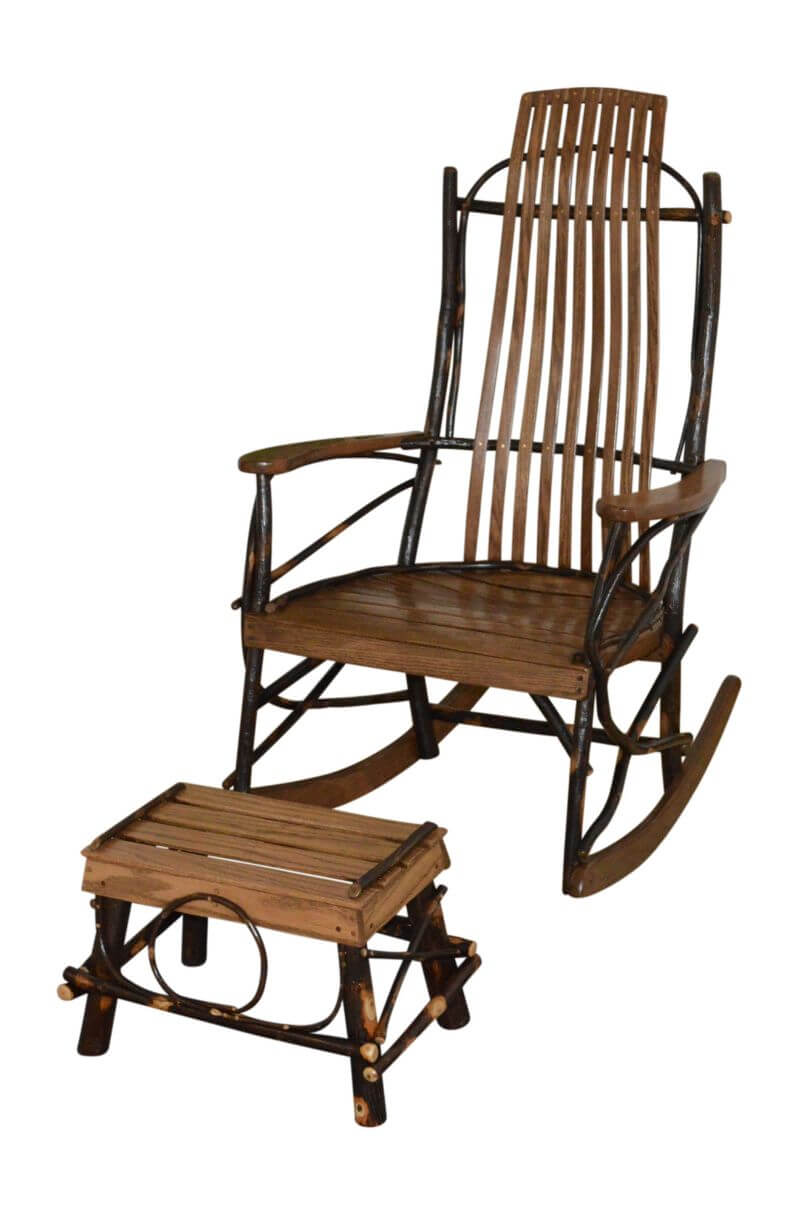 A&L FURNITURE AMISH BENTWOOD HICKORY ROCKING CHAIR 9-SLAT